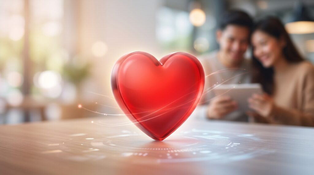 Red heart emoji representing love, affection, and emotional connection in messages and social media