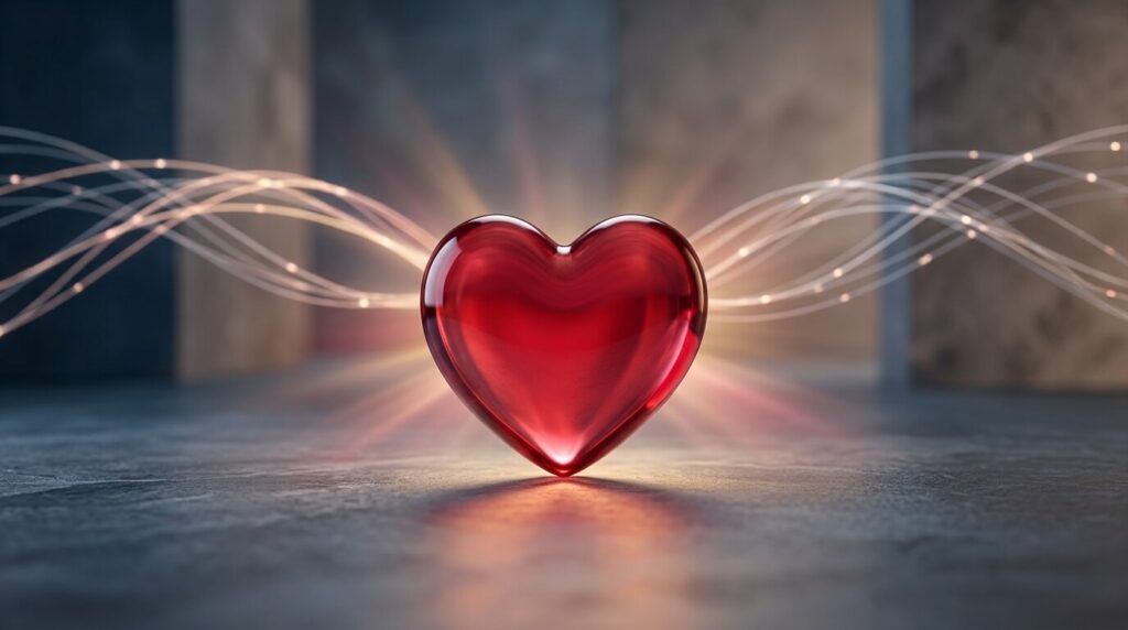 Snapchat red heart emoji showing best friends status between two users on mobile screen.